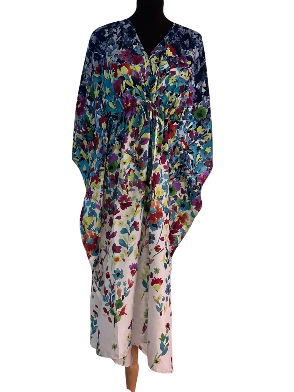 Winlar Muu Muu Kaftan Cover Up Multi Color Floral Vintage NWT Old New Stock